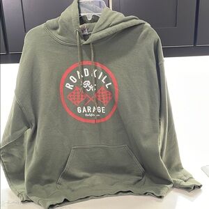 Men’s “Roadkill Garage” Green Hoodie